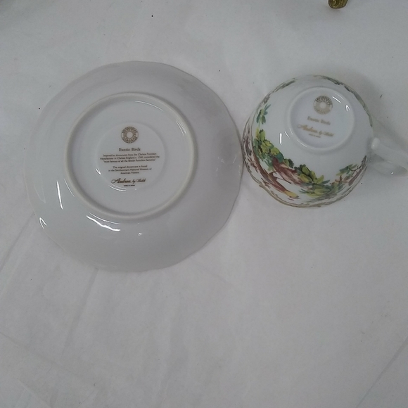 !💝Andrea by Sadek Cup & Saucer Porcelain Ceramic Floral Pheasant Bird Vtg-Col… - Picture 6 of 12